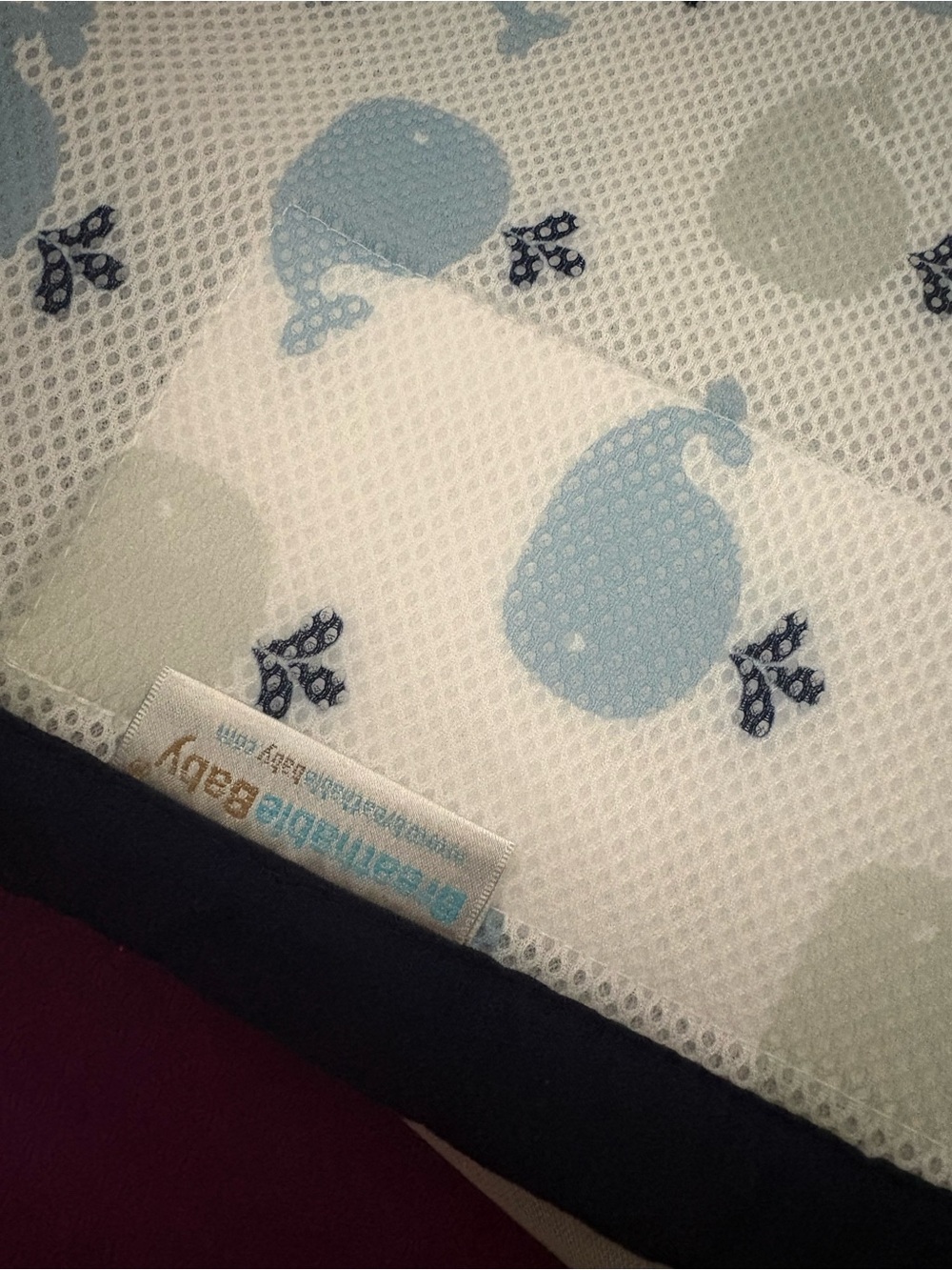 breathablebaby whale print crib liner